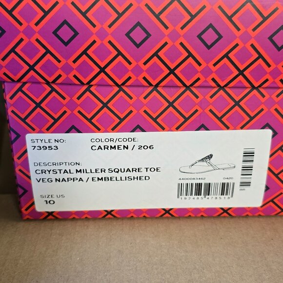 Tory Burch Crystal Miller Sandal Style 73953 Carmen Tan - Picture 3 of 7